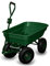 Chariot de Jardin 4 Roues 120 Kg - Benne Basculante 52 L - Fonction Brouette Jardin - Chariot Remorque avec Attelage Tracteur Tondeuse - Capacité Basculée 80 Kg - Pneus Gonflables Profilés 23 cm