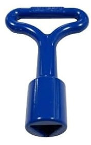 Clé de Batteuse Bleue Pompier Triangle FEMELLE 11 mm