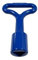 Clé de Batteuse Bleue Pompier Triangle FEMELLE 11 mm