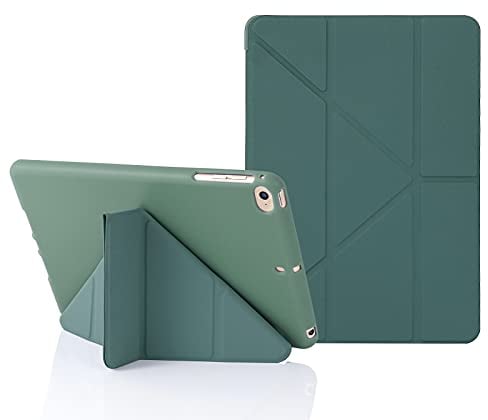 MuyDoux Funda para iPad Mini 5 4 3 2 1, Carcasa Origami iPad Mini 7,9 Pulgadas, 5 en 1 Múltiples Ángulos de Visión, Tapa Sedosa con Contraportada Suave Antigolpes, Auto Sueño/Estela, Verde Pino