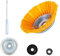 Unkrautbürste Nylon Fugenbürste, Original Ersatzbürste Fugenreiniger-Zubehör Trimmerkopf Freischneider (passend for Elektrischer Fugenreiniger, Bürste aus Nylon) (1 X Bürstenkopf + 4 X Zubehör)