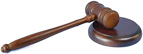DuDuZui Martelletto in Legno di Alta Qualità con Blocco Sonoro Perfetto per Giudice, Avvocato, Tribunale d'aste, Azienda, Studenti