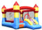 GOPLUS Hüpfburg aufblasbar, Springburg bunt, Hüpfschloss mit Rutsche, Spielburg für Kinder, 370x280x220cm (Burg, Mit Gebläse)