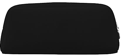 FRGMNT Federmäppchen, Schwarz bedruckt, stilvolles Leder für Federmäppchen, silber, Einheitsgröße, Kinderrucksack