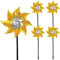 ERBO 5 Stück Windrad Vogelabwehr, Taubenabwehr Balkon, Windrad Garten, Reflektierende Windräder, Vogelschreck Vogelscheuche Balkon, Taubenabwehr für Protect Balkon, Garten, Hof, Obstgarten (Gold)