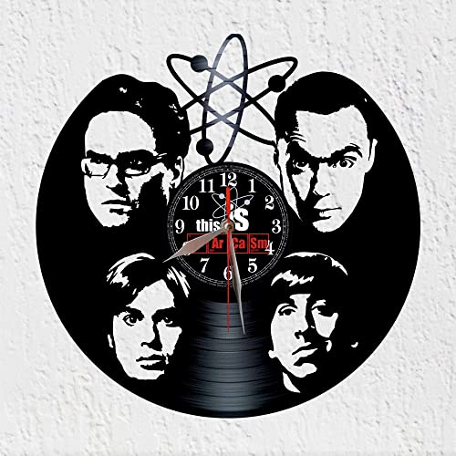 VINY WOODY Physik Mathematik Schallplattenuhr aus Vinyl Komödie der Situation Wanddekoration