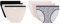 DIM Culotte Femme Les Pockets Coton Stretch x6, Noir/Blanc/Rose/Gris, L