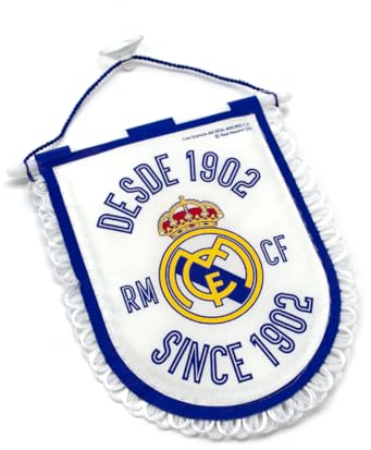 Real Madrid Fanion Officiel Since 1902 Petite Voiture 14 x 11,5 cm