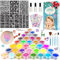 Glitzer Tattoo Set Kinder, Temporäre Glitzertattoos Set, Kindertattoos Spielzeug Geschenke für 6 8 10 12 jahre- 36 Farben, 182 Schablonen, 215 Strasssteine, Geschenke für Kindertag, Geburtstag,Partys