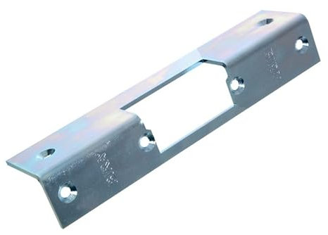 NAJDER Tür-Winkelschließblech universal rechts/links, verzinkter Stahl, für BRIMA-Türöffner, 150x25mm, für symmetrische Türöffner, Perfekt für den Einsatz mit Aluminium-, Stahl- oder PVC-Profilen
