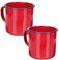 Cabilock 2pièces Tasses à Café Émaillées Rétro De Mugs Vintage Émail Pour Café Thé Et Soupe Capacité Pour Maison Bureau