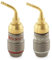 Nakamichi FanLock Excel Series 24k Gold Plated 2mm Pin Plug Banana 10 AWG - 18 AWG Gauge Size 4mm for Spring Clip Speakers Amplifier Hi-Fi Home Theatre Wire Cable Quick Connector, 2 Pcs (1-Pair)