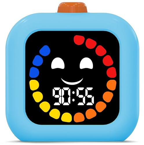 Minuteur Enfant Visuel Digital - Timer Enfant Rechargeable de 99 Minutes - Concentration et Routines Plus Faciles - Chronomètre Enfant Silencieux et Réglable pour Salle de Classe, Maison, Thérapie