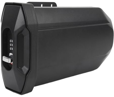 Tihebeyan Cassetta Porta Attrezzi Laterale per Moto da 3,8 Litri, Scatola Portaoggetti Ad Alta capacità con Serratura a Combinazione per R1300GS R1200GS R1250GS, Montaggio Universale, Nera
