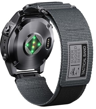 ANBEST Kompatibel Mit Garmin Fenix 7X/8 51mm/7X PRO/6X/6X PRO/5X/3 HR Armband, Ersatz Quickfit 26mm Nylon für Tactix Delta/Epix Pro 51mm/Enduro/Descent MK 3 51mm