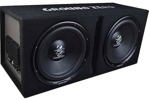 Ground Zero GZIB 2.30BR-ACT - Subwoofer attivo Bass Reflex da 30 cm con amplificatore integrato per bassi ricchi