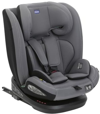 Chicco Seggiolino Auto Mokita I-Size, con sistema Isofix, per bambini di altezza compresa tra 76 e 150 cm, utilizzabile a partire dai 15 mesi, Riduttore incluso, Grigio