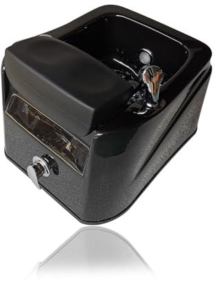Acrylic Massage Footbath Deep Foot Bath Spa with Massage Acrylic Pedicure Sink Used in Beauty Salons and Nail Salons Salon Acrylic Pedicure Bowl (Color : Black, Size : with Water Pump)