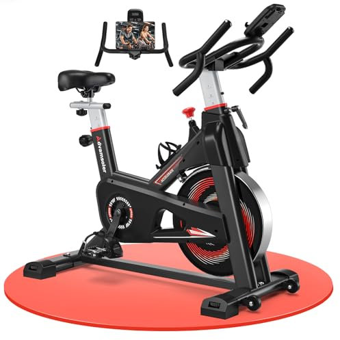 Exercise Bike for Home Gym Use, Advamsoler Indoor Cycling Bike Trainer Stationary Bike with Comfortable Seat Cushion and LCD Display for Home Training, 350LBs Capacity