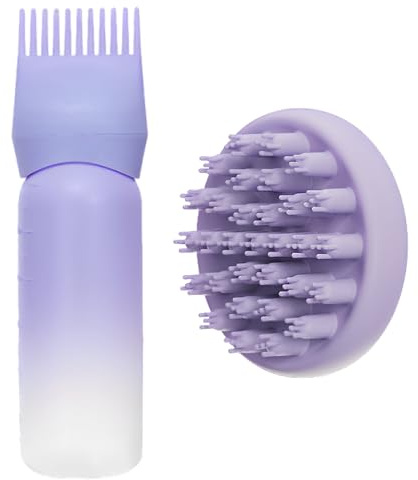 WhaleO Haaröl Applikator mit Scalp Massager, Ohne Abblättern der Farbe | Langlebig und Stabil, Hair Oil Applicator, Hair Oiling Applicator, Haaröl Flasche Applikator Flasche Haare