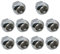 10x für Honda Radmuttern 90304-SC2-003 Vorderachse Ersatz für Accord Civic Fit Jazz CRX Insight Prelude Hochwertiger Stahl Silber Direkt-Fit