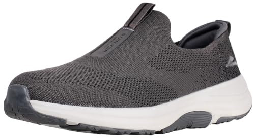 zpllsbratos Zapatillas Slip On Hombre Sneakers Tenis Sin Cordones Zapatos Caminar Deportivas Casual Comodos Ligero Transpirable 40-46（Gris，44）