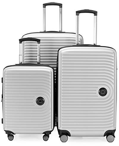 Hauptstadtkoffer Mitte Kofferset 55/68/77 cm 273 Lmit Anhänger, matt Weiß | ABS-Hartschale · TSA · XL Erweiterung · 4 Rollen · Austauschbare Ersatzteile · S,M & L · Digitaler Kofferanhänger