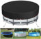 Poolabdeckung Rund, Runde Poolabdeckung für oberirdische Pools, UV-Schutz Pool Abdeckplane Mit BodennäGeln für Wasserdicht und Staubdicht (Black,244CM)