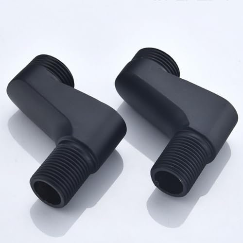 BiaoTeng Raccord Excentré Rallonge pour Mitigeur Douche Mural Laiton 2 Pièce Raccord Plomberie 1/2 3/4 Noir