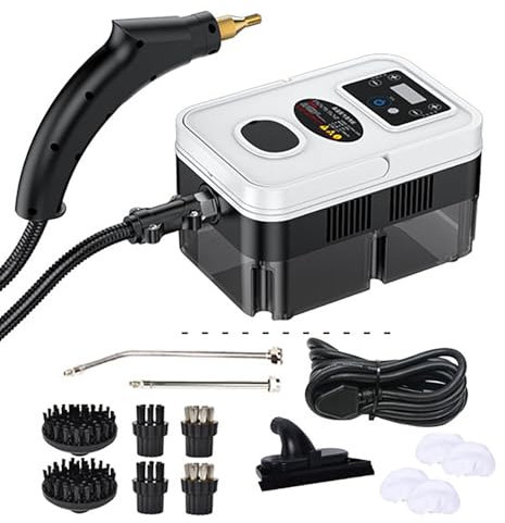 HGSTM Handheld Steam Cleaner,1600ml Capacity High Pressure Steam Cleaner, with 6 Speeds High-Pressure,Touch Screen,Visualize Water Level,for Carpets, Curtains, Sofa, Kitchen, Car