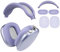 SOULWIT Kit de Protección para AirPods MAX, Cubierta de Diadema + Protector de Funda de TPU + Cubierta de Almohadillas de Silicona, Accesorio Resistente al Sudor,Fácil de Lavar,Antiarañazos - Morado