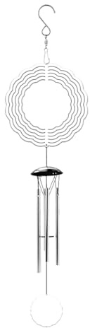 GIWFBQTR Sublimation Wind Spinner Blanks Outdoor Decor, Windchimes with 4 Thickened Aluminum Tubes for Mom Grandma Women Easy Install Easy to Use