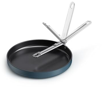 Joseph Joseph Space 30 cm flache Antihaft-Pfanne mit klappbarem Griff