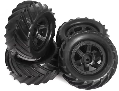 RC Reifen Felgen Kompatibel Mit Trxs Für E-Revo Für MJX Für 16207 Für SCY Für HBX 1/16 RC Autoteile 90 Mm Für Monster Truck Für Buggy-Reifen Rad 12 Mm Sechskant