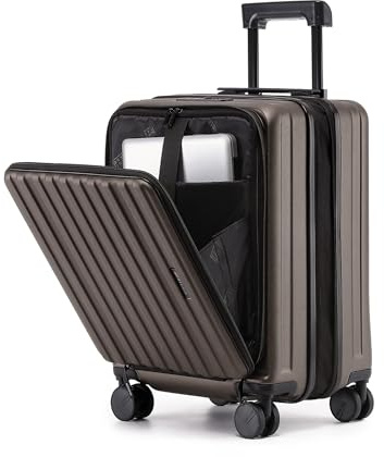 Münicase Reisekoffer M 50 cm, Laptopfach, TSA, Coffee