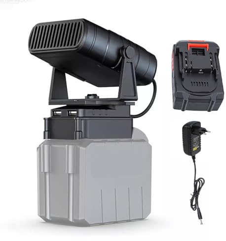Fafeicy Chauffage Portable Rechargeable, Radiateur sans Fil avec 2 Modes, Ports USB Doubles pour Voiture, Bureau, Camping (Prise UE)