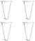 The Hairpin Leg Co. 4X Haarnadel-Tischbeine: Doppel-Schweiß Stahl, Schrauben, Anleitung, Schutzfüße. Klassischer 10mm 2 Stangen Stil. 10cm Weiß