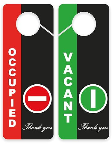 CLEVER SIGNS Do Not Disturb Sign - Occupied, 2 Pack, Door Hanger, Double Sided, Ideal for Using in Any Places Like Bathroom, Home Office, Conference Room, Shared Apartment, Restroom etc.