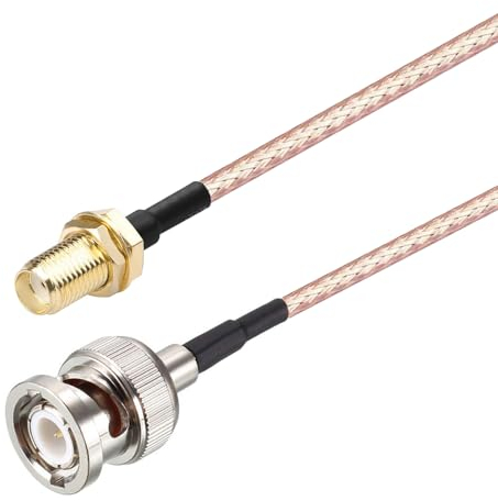 Oiyagai 2 Stück SMA Buchse zu BNC Stecker RF Koaxialkabel RG316 Koaxialkabel (1m/39,3)