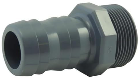 Douille cannelée PVC pression 60 mm, à visser mâle 50x60