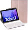 RLTech Tastiera Custodia per Galaxy Tab A7 10.4 2020 - QWERTY Ultra Sottile PU Custodia con Supporto con Cover Tastiera Rimovibile Keyboard per Samsung Tab A7 T505/T507 10.4 2020, Rosa Oro