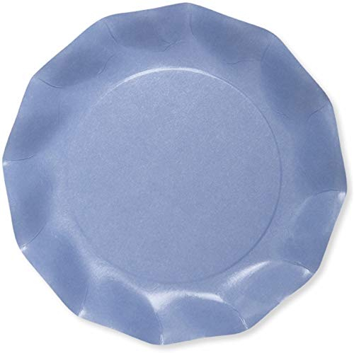 Chaks 41KTZO - Lote de 8 platos de cartón grandes (27 cm), color azul
