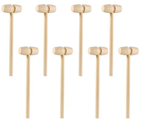 NUOBESTY 20stücke Minihammer Aus Holz Schlaghammer-Spielzeug Kreatives Lernspielzeug Für Junge Mädchen Hand-Augen-koordination Fördern Langlebig Und Sicher Kinderspielzeug Und Heimdekoratio