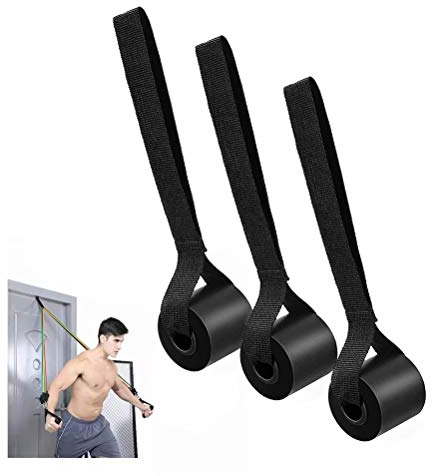 3 Pièces Ancrage De Porte en Mousse, Ancre De Porte, Bande De Résistance De Porte Ancre De Fixation avec Noyau en Nylon Solide Et Mousse Dense Protectrice Et Sangle en Nylon épaisse pour Le Fitness