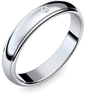 Ehering Damen Silber 925 einzeln *mit Premium Etui* Hochzeitsring Trauring Freundschaftsring Partnerring hochwertig modern nickelfrei ER89SS925ZIFA60