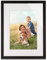 KHG Bilderrahmen lackiert mit stabilem Glas und Passepartout, MDF Ideal für Portraits, Urkunden, Poster, Puzzles & Collagen, 30x40 cm Schwarz