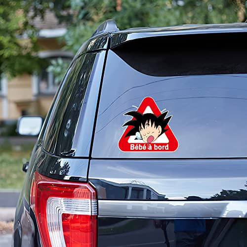 Acotobo Dragon Ball Kid Goku Bébé à bord Décalque Vinyle Autocollant Voitures Camions Vans Murs Ordinateur Portable 2 pièces