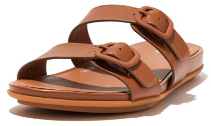Fitflop Gracie Rubber Buckle 2 Bar Leather Slide