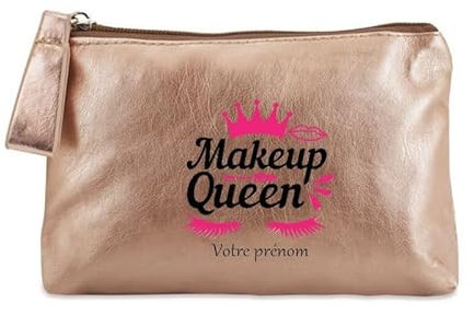 Porte Monnaie Dore Pochette Makeup Queen