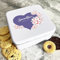 Fingerprint Designs Personalised Square Pink Floral Purple Heart Biscuit Sweets Cake Treat Tin